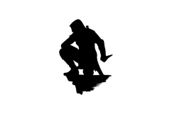 Perched Assassin Silhouette Illustration Design Product Image 1