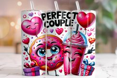 Perfect Couple Valentine&#039;s Day Tumbler Wrap, Donut Tumbler Product Image 1