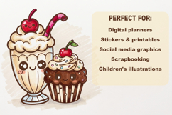 Procreate Kawaii Dessert Stamp Set 10 Cute Sweet Brushes Product Image 3