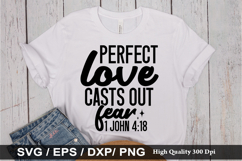 Perfect love casts out fear SVG - Bible Verse Design Product Image 1
