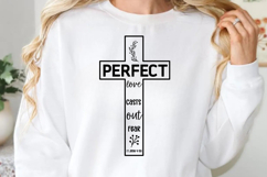 Perfect love casts out fear SVG, Bible Verse SVG Product Image 1