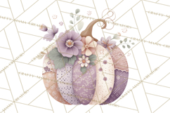 Fall Clipart, Patchwork Pumpkins Autumn PNG Product Image 3