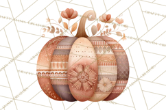 Fall Clipart, Patchwork Pumpkins Autumn PNG Product Image 3
