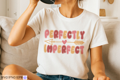 Perfectly imperfect t shirt design retro typography Product Image 3