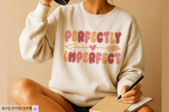 Perfectly imperfect t shirt design retro typography Product Image 1