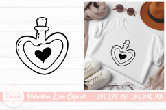Perfume Outline SVG Element For Valentines Day Clipart Product Image 1