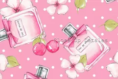Watercolor Perfume Floral Seamless Patterns JPG Product Image 2