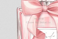 Perfume pink bottle with bow | PNG Sublimation design Product Image 2