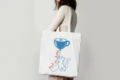 Cat & Coffee Doodle lineart Clipart SVG | PNG | EPS Product Image 3