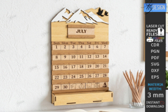 3D Perpetual Calendar Laser Cut | Home Decor | Wall Decor Product Image 1