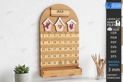 3D Perpetual Calendar Laser Cut | Home Decor | Wall Decor Product Image 1