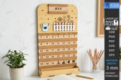 3D Perpetual Calendar Laser Cut | Home Decor | Wall Decor Product Image 1