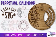 Perpetual Calendar Laser Cut SVG | Calendar SVG Design | CNC Product Image 1