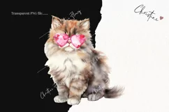 Valentine Persian Cat PNG | Valentine's Day Clipart Product Image 2