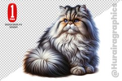 Persian Cat Clipart - PNG File Product Image 1
