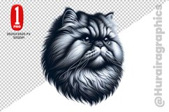 Persian Cat Clipart - PNG File Product Image 1