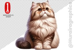 Persian Cat Clipart - PNG File Product Image 1