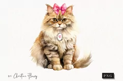 Valentine Persian Cat PNG | Valentine's Day Clipart Product Image 1