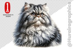 Persian Cat Clipart - PNG File Product Image 1