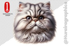 Persian Cat Clipart - PNG File Product Image 1