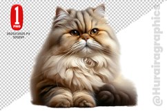 Persian Cat Clipart - PNG File Product Image 1
