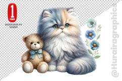 Persian Cat Clipart - PNG File Product Image 1