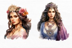 Persian Princess Watercolor Sublimation Clipart Product Image 4