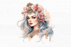 Persian Princess Watercolor Sublimation Clipart Product Image 5