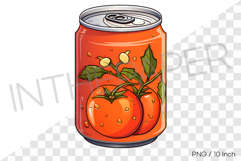 Persimmon can PNG Drink Clipart beverage summer cartoon Product Image 1