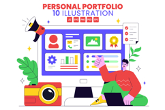 10 Personal Portfolio Illustration Product Image 1