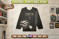 Sports Sign Laser Cut | Sports Wall Sign | Hockey Design Product Image 1