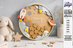 Baby Milestone Bank Laser Cut | Baby Keepsake Drop Box Laser Product Image 1