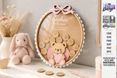 Baby Milestone Bank Laser Cut | Baby Keepsake Drop Box Laser Product Image 1