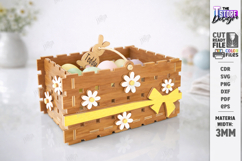 Personalised Easter Egg Bunny Basket Laser Cut | Treat Boxes Product Image 1