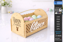 Easter Basket Laser Cut | Easter Bunny | Bunny Egg Crate SVG Product Image 1