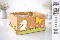 Personalised Easter Egg Bunny Basket Laser Cut | Treat Boxes Product Image 1