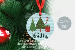 Family Christmas Round Ornament PNG Sublimation Design Product Image 3