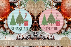 Family Christmas Round Ornament PNG Sublimation Design Product Image 1