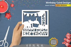 Happy 1st Birthday Papercut Cards - Set of 10 SVG Cut Bundle Product Image 4