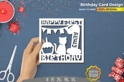Happy 1st Birthday Papercut Cards - Set of 10 SVG Cut Bundle Product Image 5
