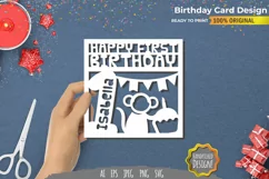 Happy 1st Birthday Papercut Cards - Set of 10 SVG Cut Bundle Product Image 9