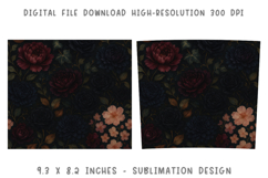 Vintage floral Gothic style Botanical Sublimation Tumbler Product Image 2