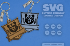 Personalize Wild Animal Keychain Laser Cut SVG Product Image 2