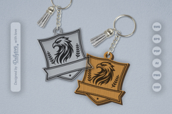 Personalize Wild Animal Keychain Laser Cut SVG Product Image 1