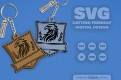 Personalize Wild Animal Keychain Laser Cut SVG Product Image 2