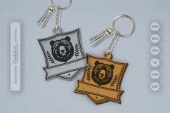 Personalize Wild Animal Keychain Laser Cut SVG Product Image 1