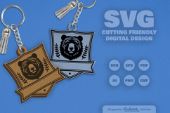 Personalize Wild Animal Keychain Laser Cut SVG Product Image 2