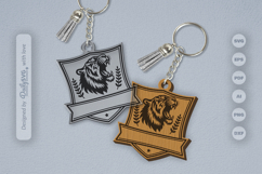 Personalize Wild Animal Keychain Laser Cut SVG Product Image 1