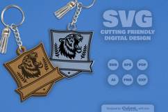 Personalize Wild Animal Keychain Laser Cut SVG Product Image 2