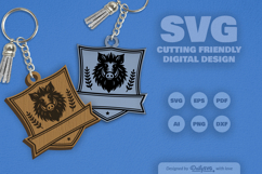 Personalize Wild Animal Keychain Laser Cut SVG Product Image 2